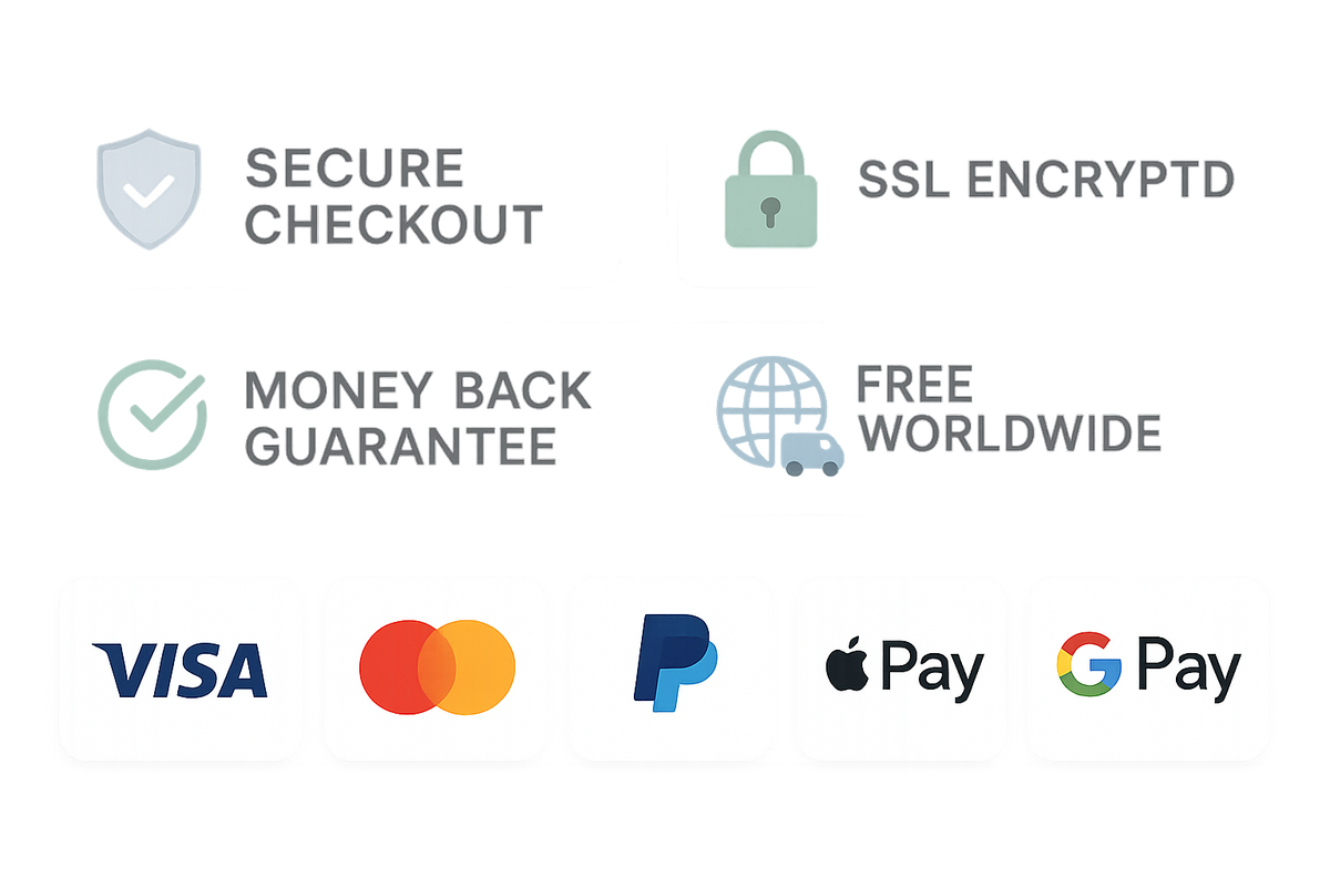 Modern Trust Badges and Payment Icons